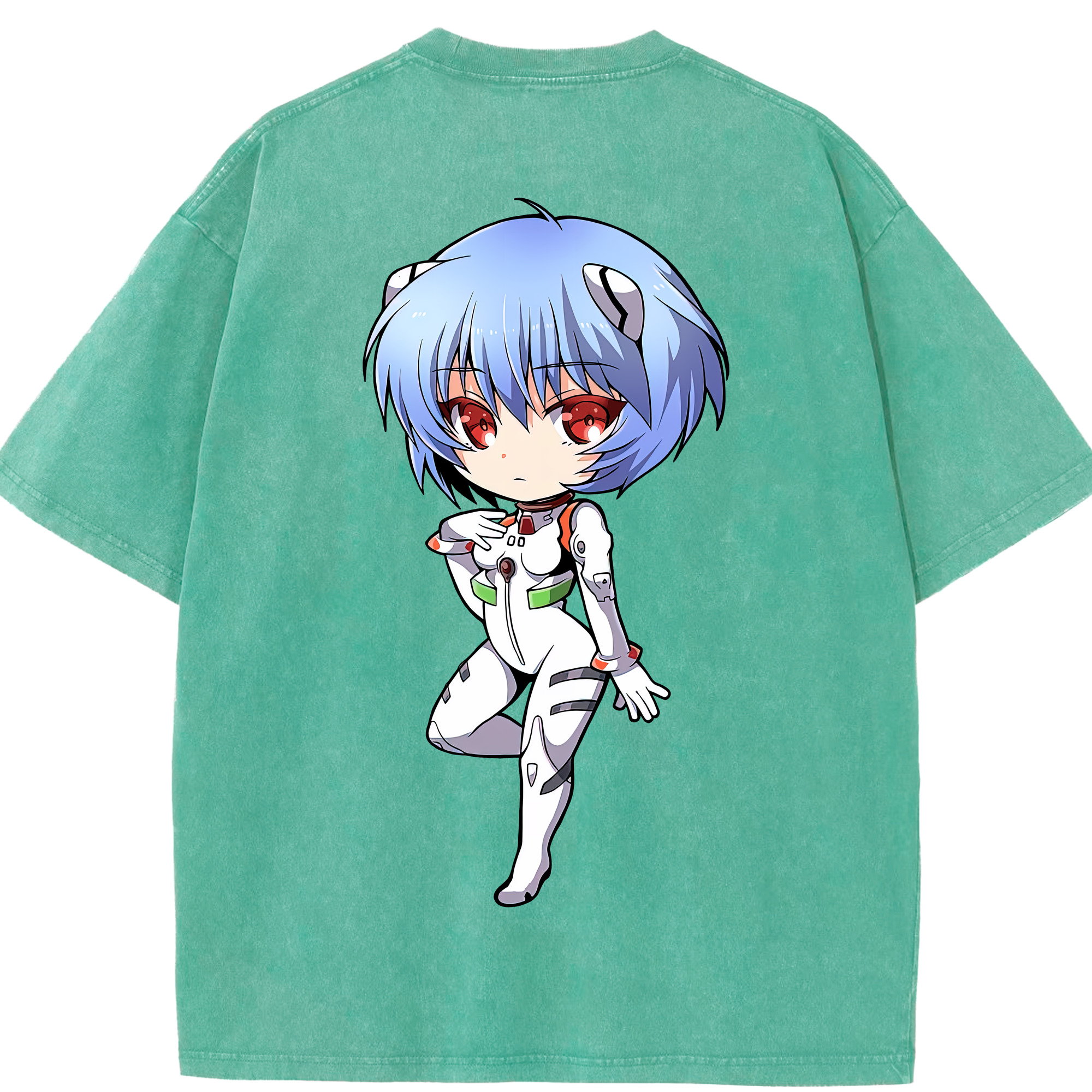 （画像用） EVA 新世紀エヴァンゲリオン 綿100% ヴィンテージ風 半袖Tシャツ（背面プリント）